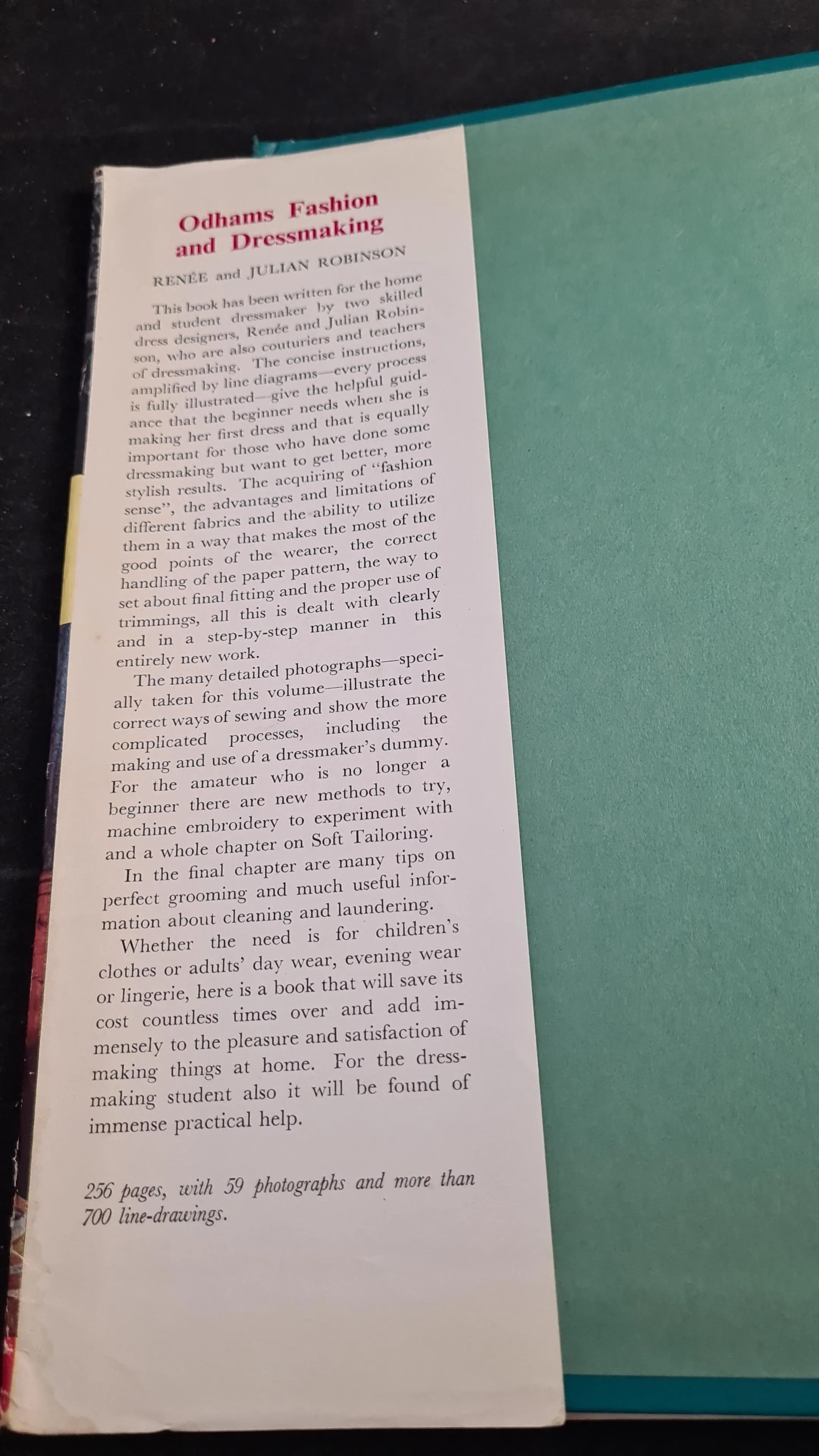 Renee & Julian Robinson - Fashion and Dressmaking, Odhams Press, 1962