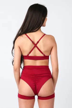 REV ACTIV Bomb Garter Shorts - Cherry
