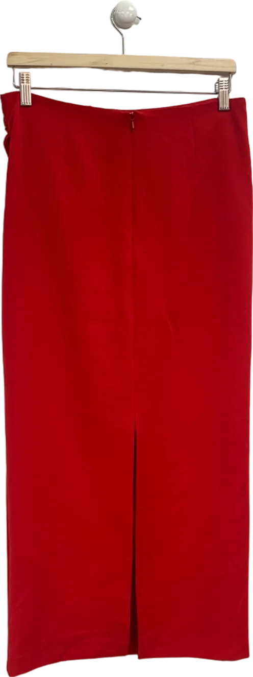 River Island Red High-Waisted Pencil Skirt UK 10