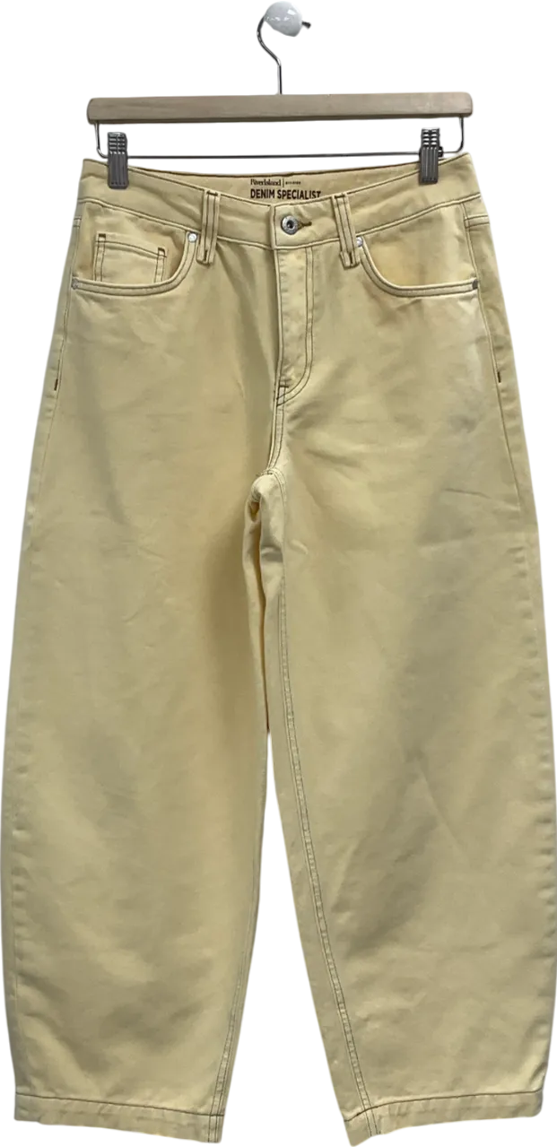 River Island Yellow Denim Barrel Jeans UK 6