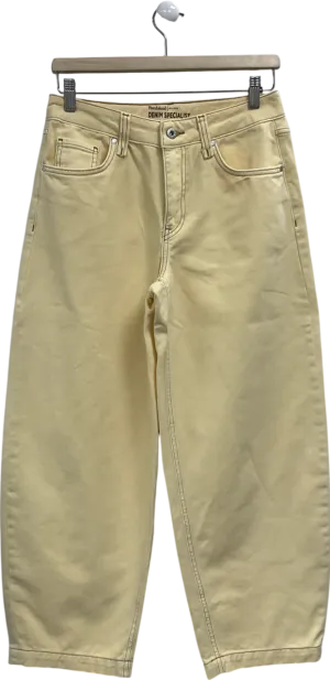 River Island Yellow Denim Barrel Jeans UK 6