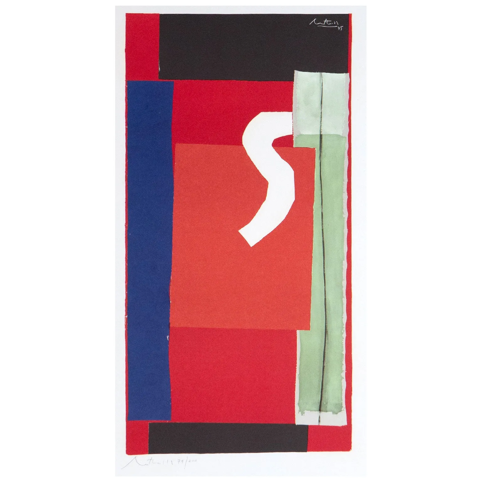 ROBERT MOTHERWELL "IN CELEBRATION" LITHOGRAPH, 1975