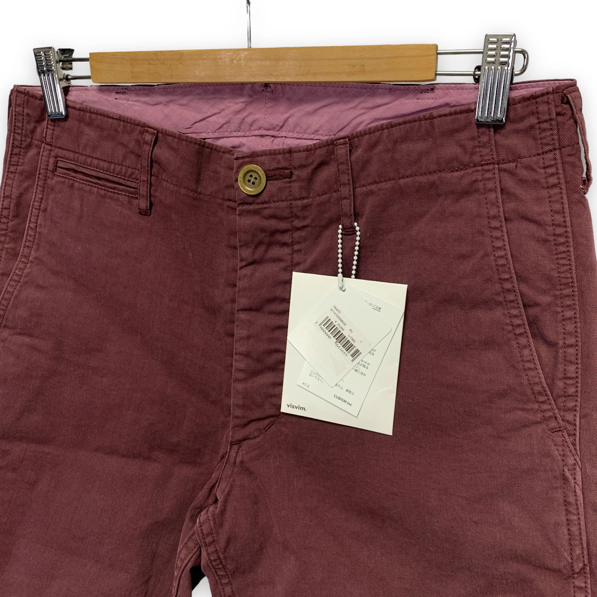 [S] Visvim 14SS Slim Shorts DMGD Chino Burgundy