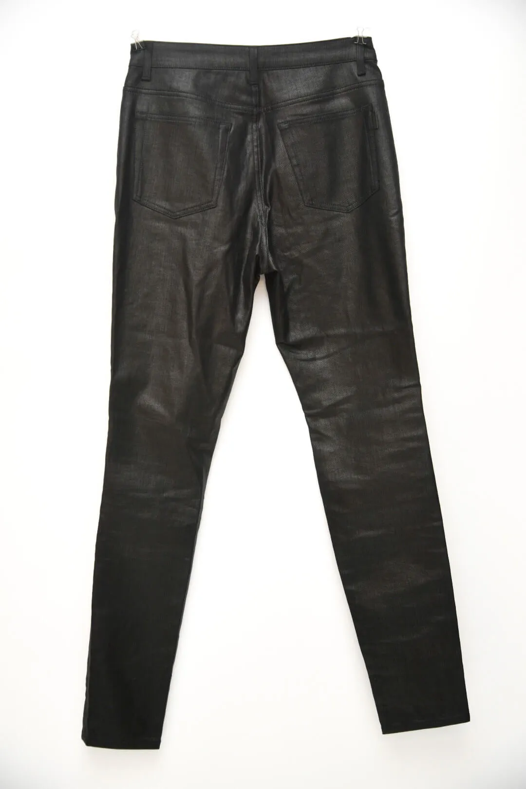 Saint Laurent Black Coated Denim