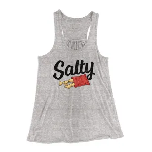 Salty Chips Funny Women's Flowey Racerback Tank Top