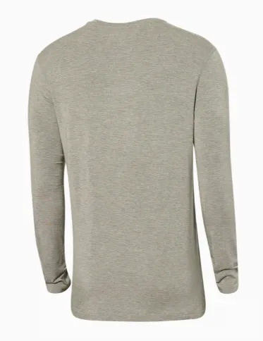 Saxx Sleepwalker LS Pocket Tee-Dark Grey Heather