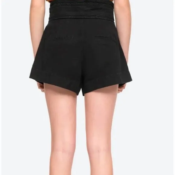 SEA NEW YORK Suri Belted Shorts Black Size 8