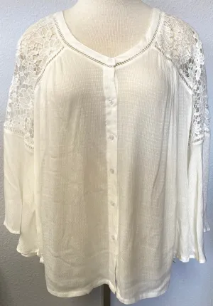 SHEER BELL SLEEVE TOP