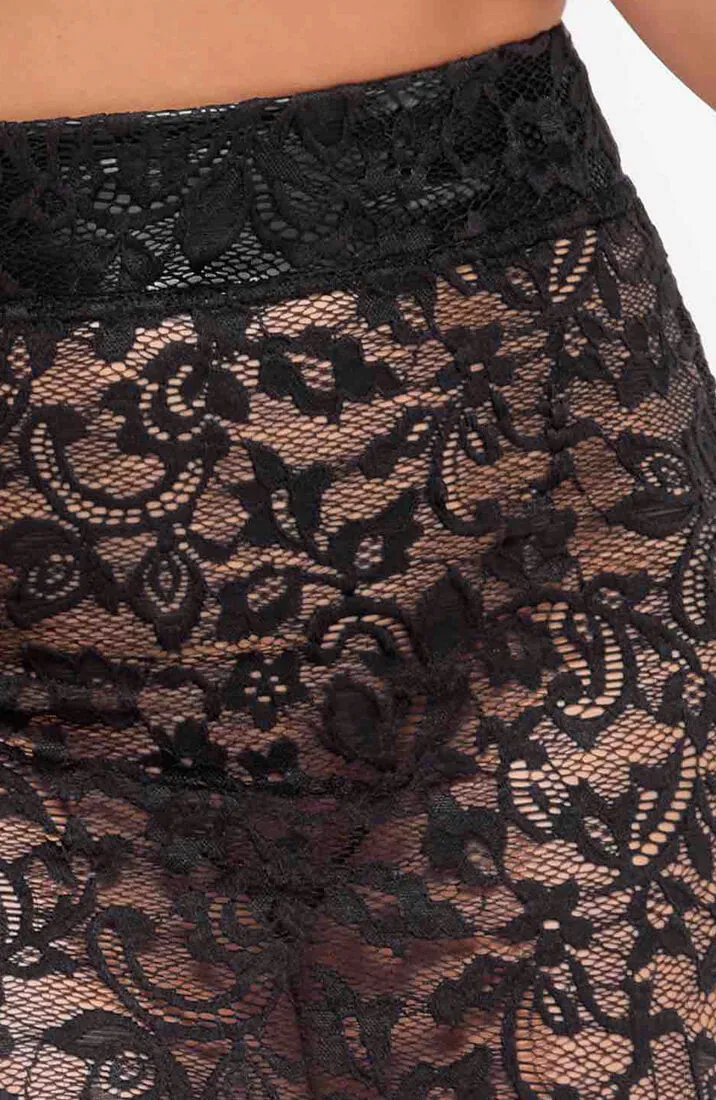 Sheer black lace pencil skirt - Appearance Inspection