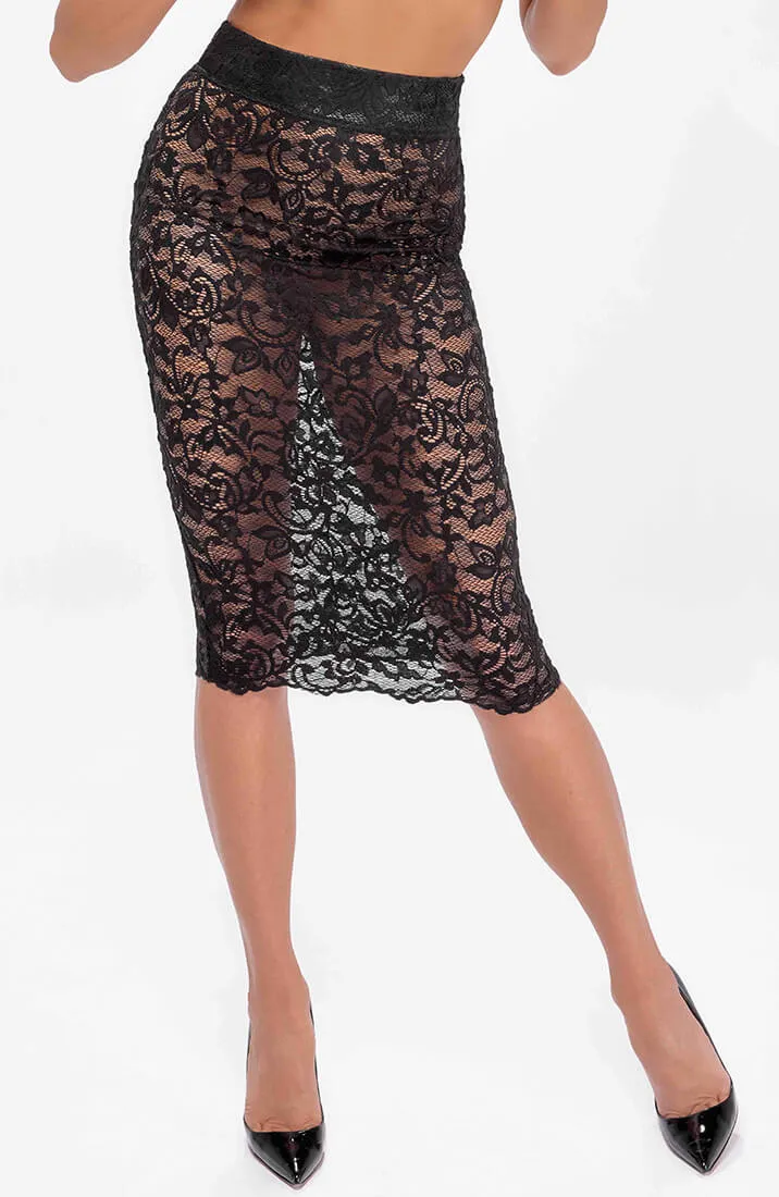 Sheer black lace pencil skirt - Appearance Inspection
