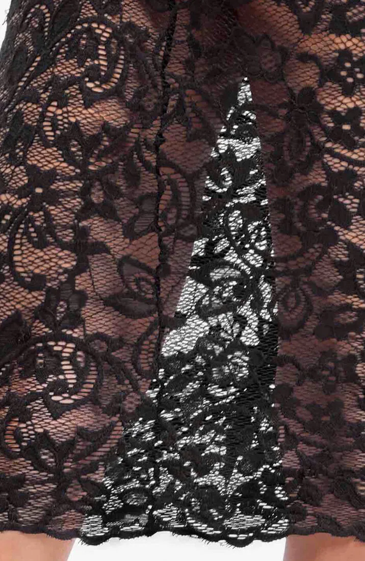 Sheer black lace pencil skirt - Appearance Inspection