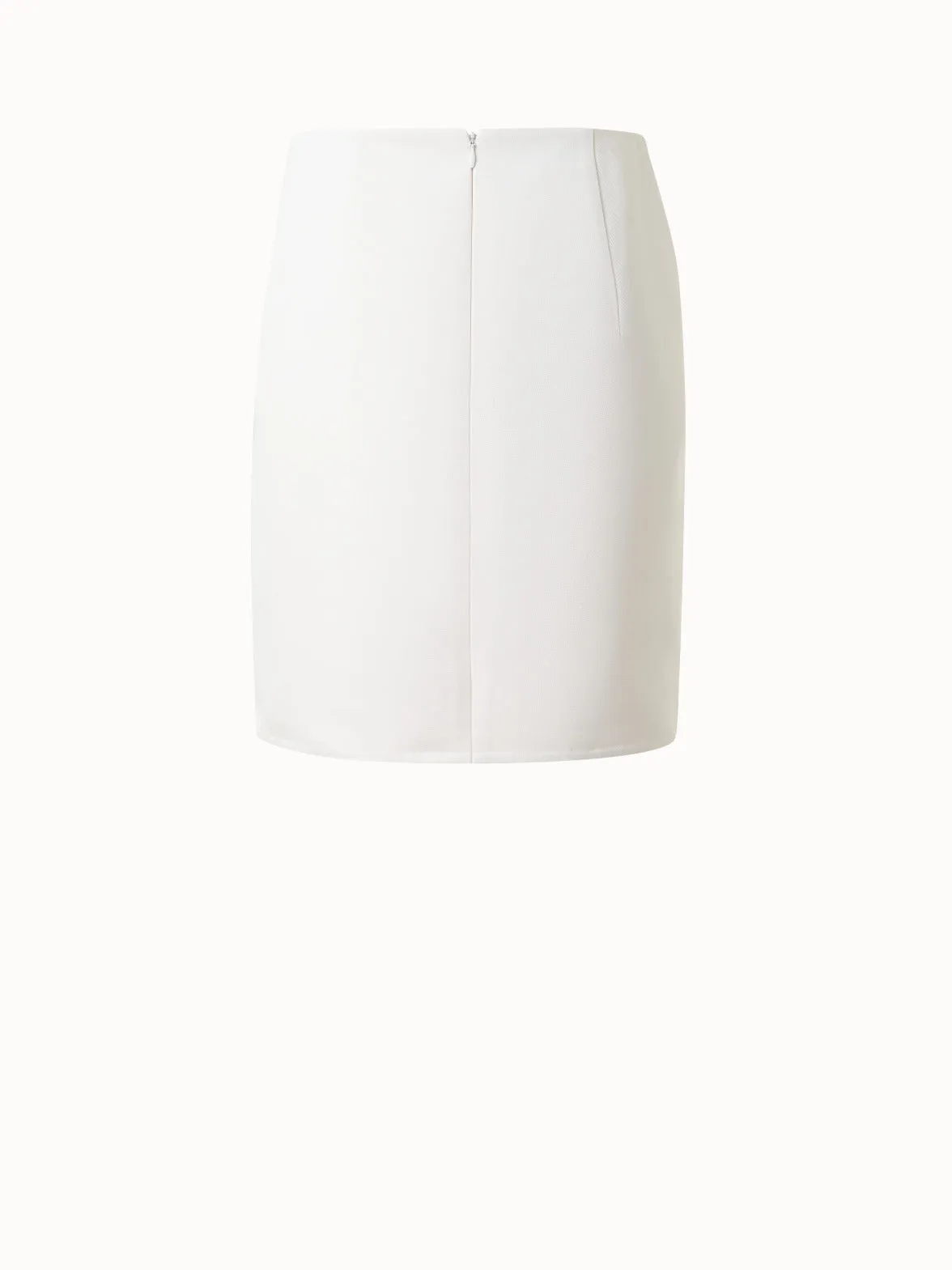 Short Pencil Skirt in Cotton Double-Face