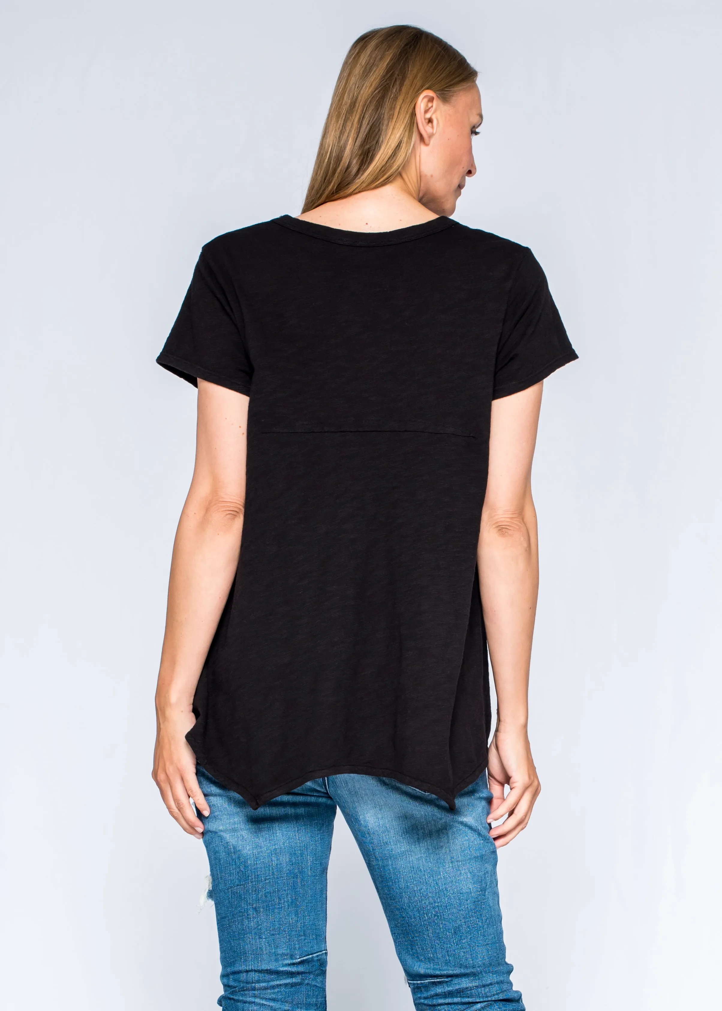 Short Sleeve Sexy BF Shrunken Deep V-Neck