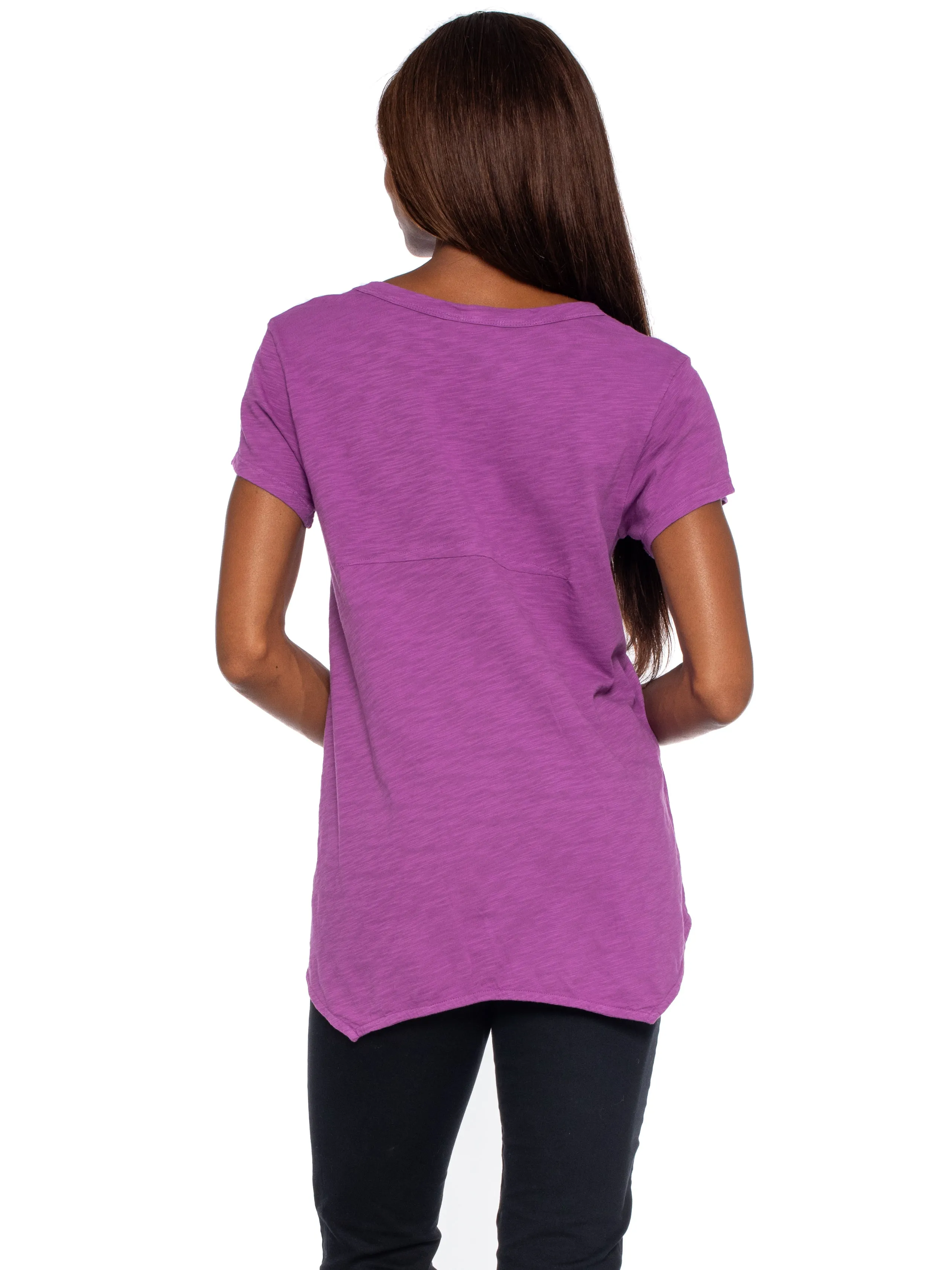 Short Sleeve Sexy BF Shrunken Deep V-Neck