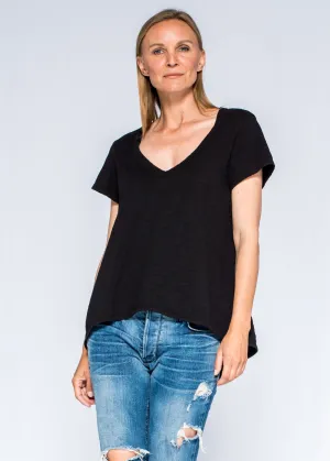 Short Sleeve Sexy BF Shrunken Deep V-Neck