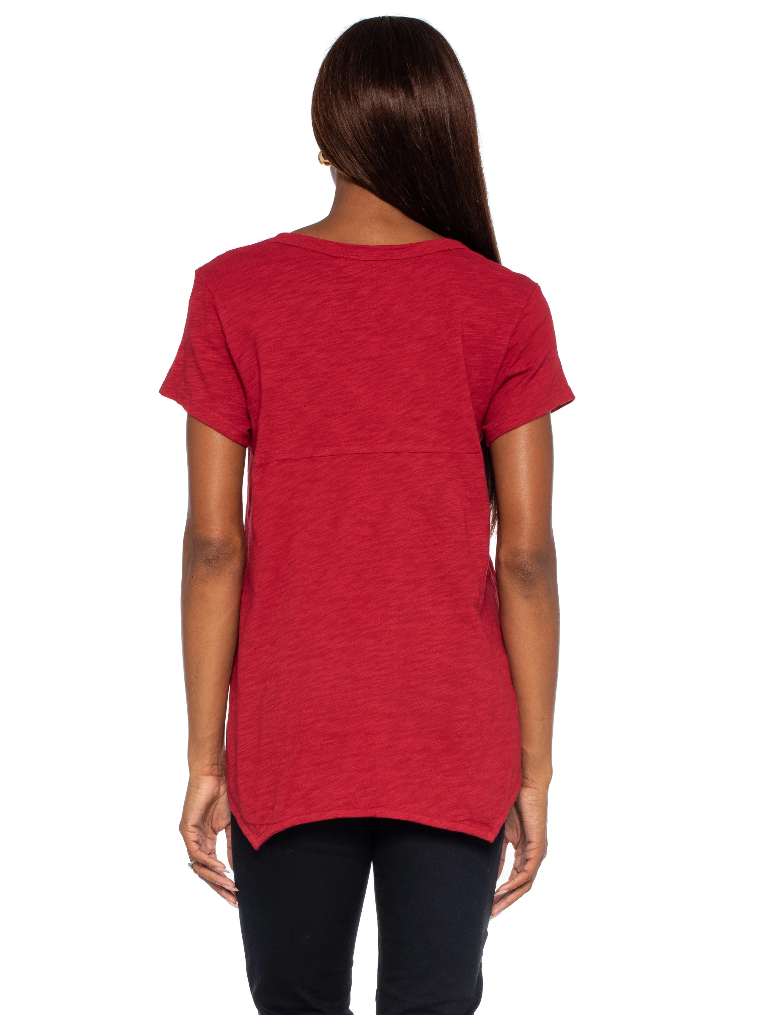 Short Sleeve Sexy BF Shrunken Deep V-Neck