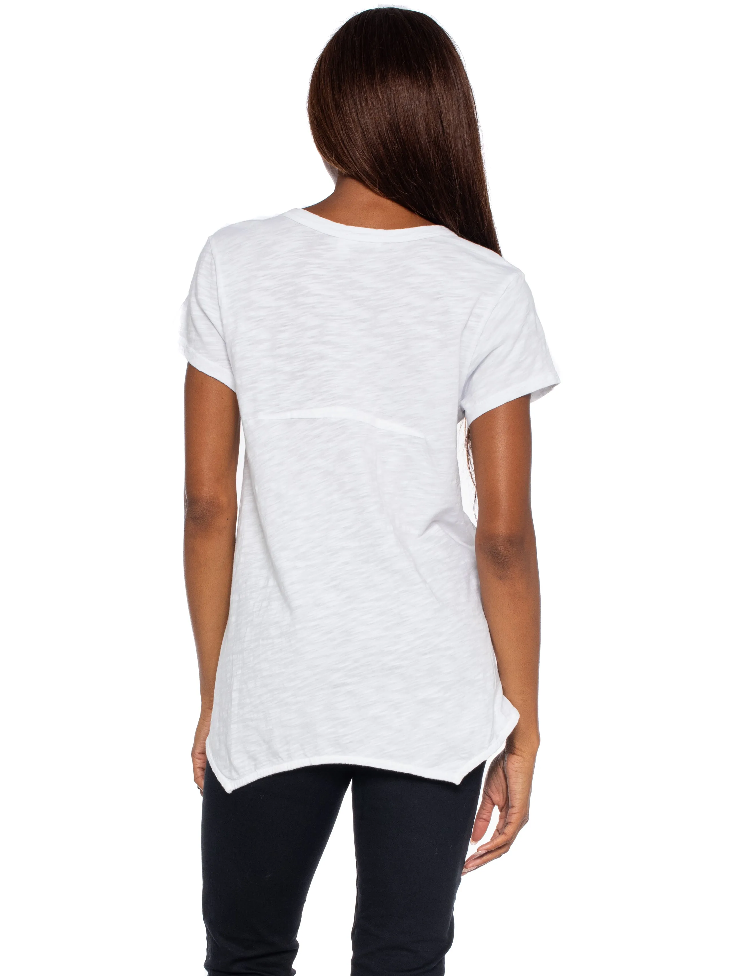 Short Sleeve Sexy BF Shrunken Deep V-Neck