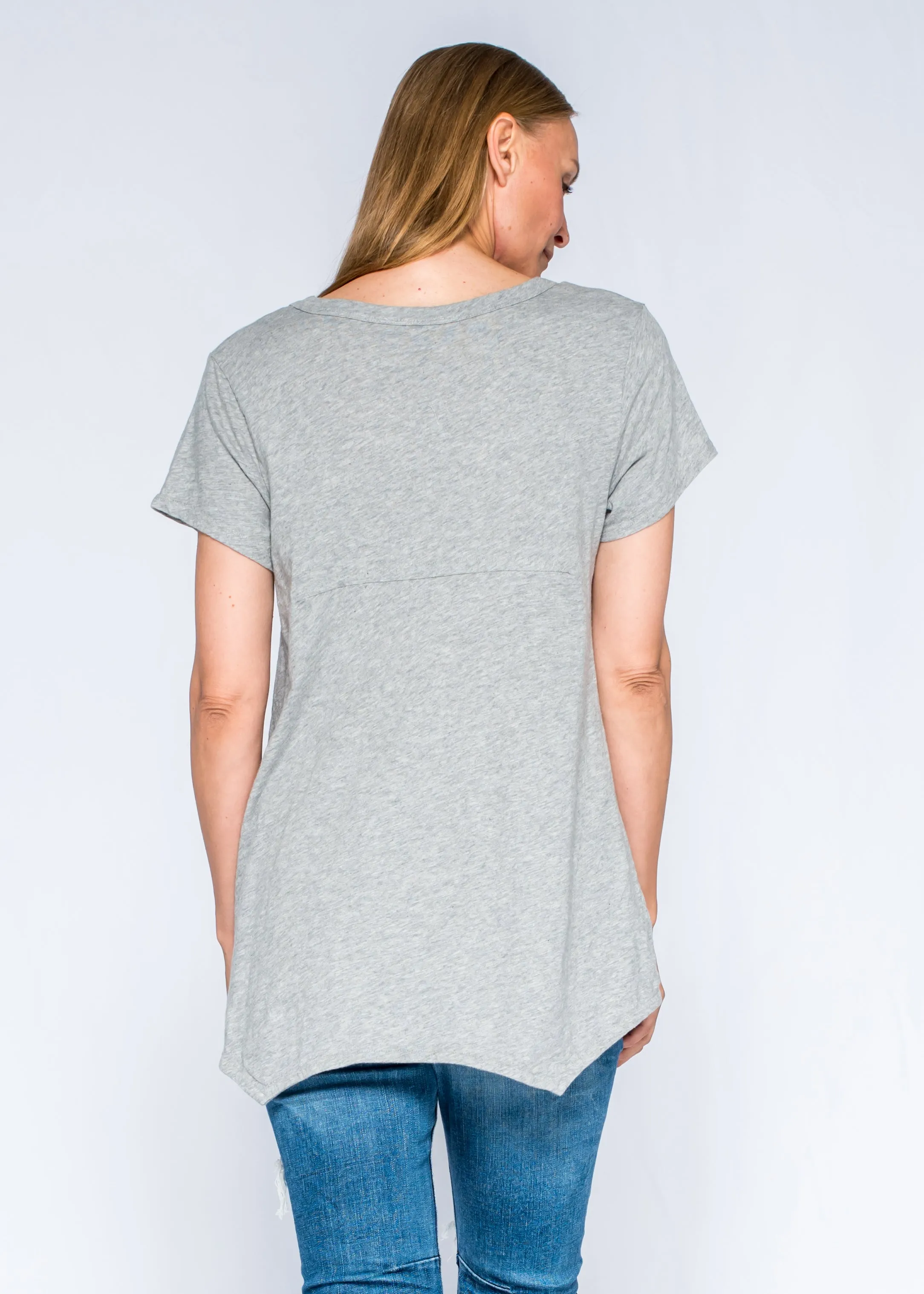 Short Sleeve Sexy BF Shrunken Deep V-Neck