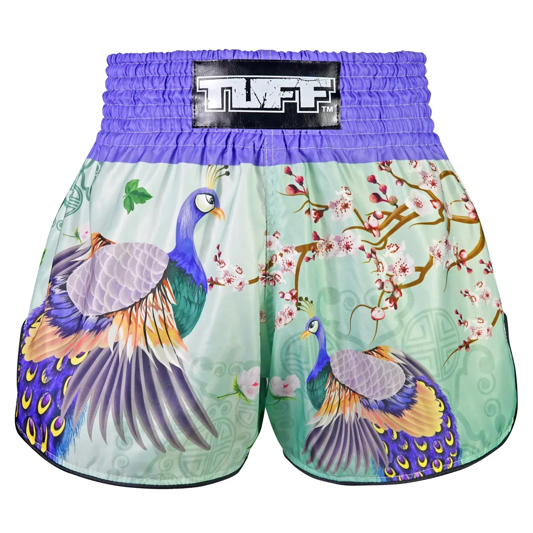 Shorts de Muay Thai Tuff High Cut Retro "Yugana Kujaku" The Elegance Peacock