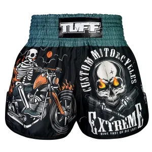 Shorts de Muay Thai Tuff High Cut The Retro Skull Rider
