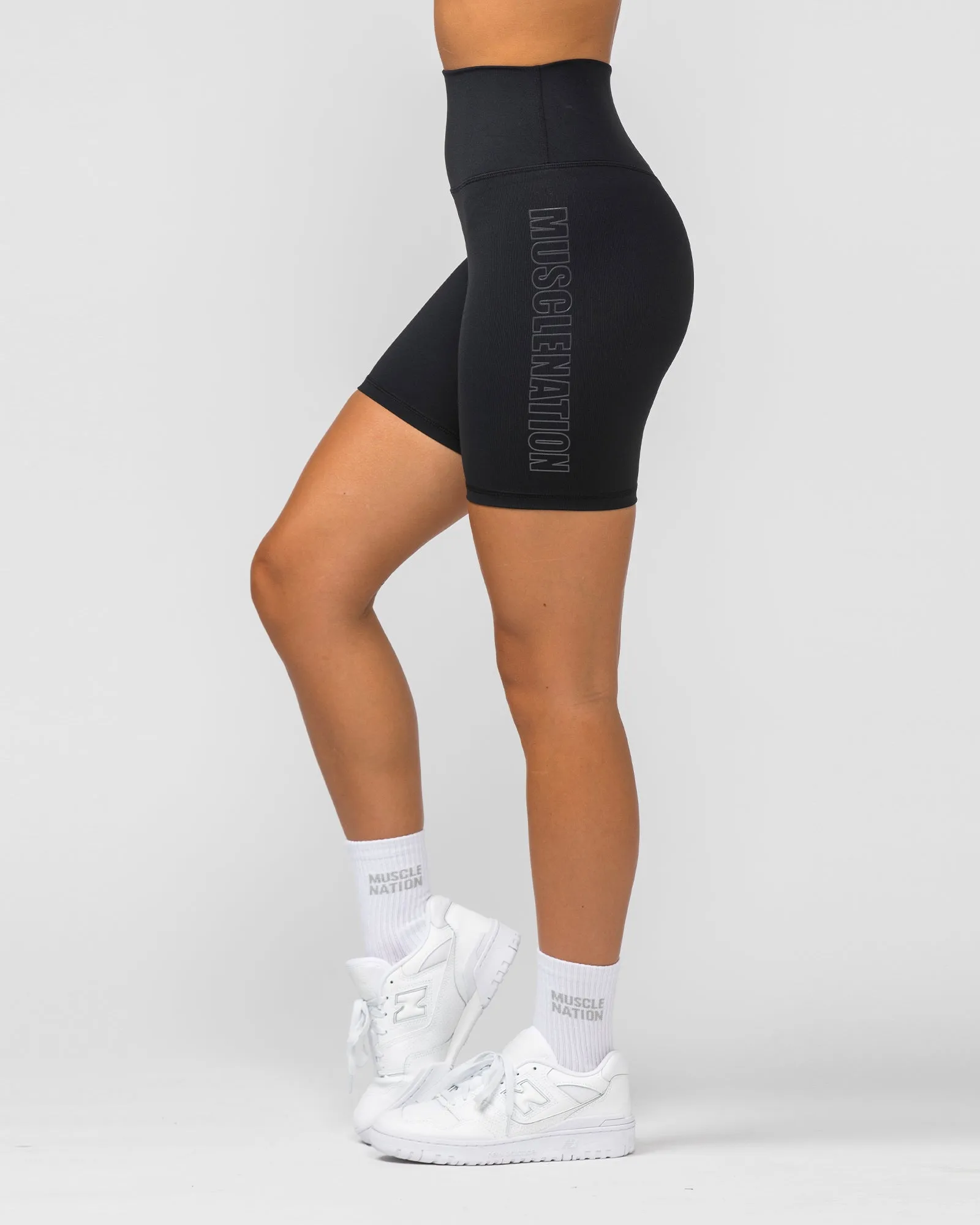Signature Super High Bike Shorts - Black