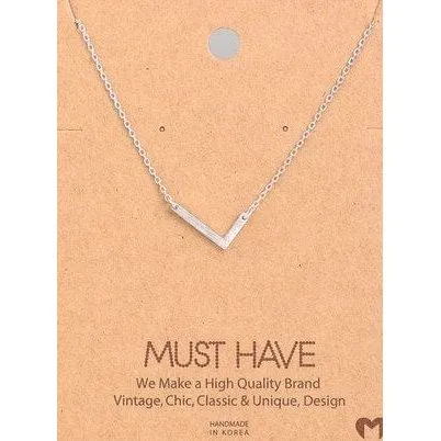 Silver Initial A Pendant Necklace A-Z
