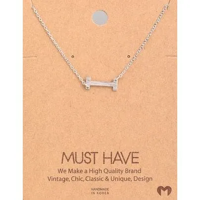 Silver Initial A Pendant Necklace A-Z