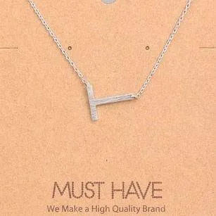 Silver Initial A Pendant Necklace A-Z
