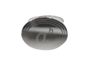Silver Toned Etched Oval A to The Power of B Adjustable Size Fashion Ring