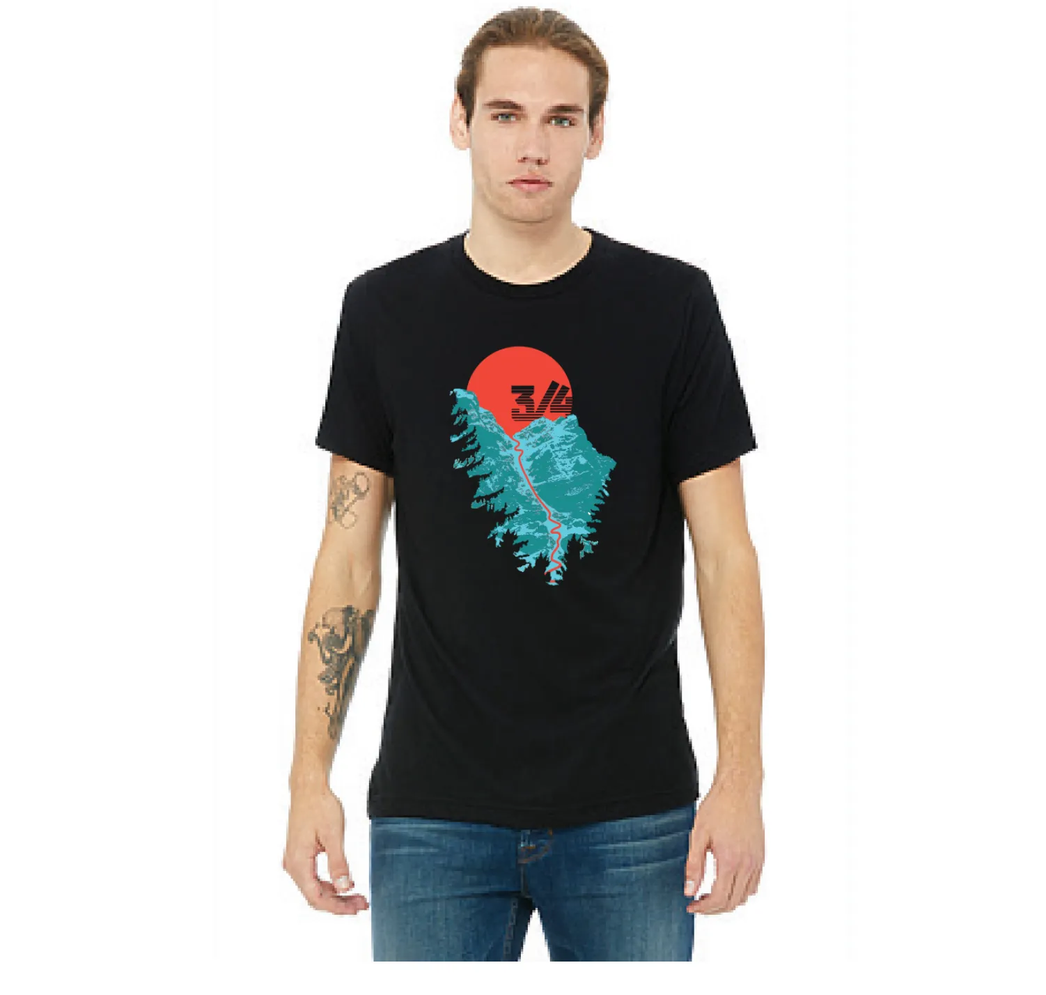 SkiUphill x Katie Barron T-Shirt - 3/4 (Men's)