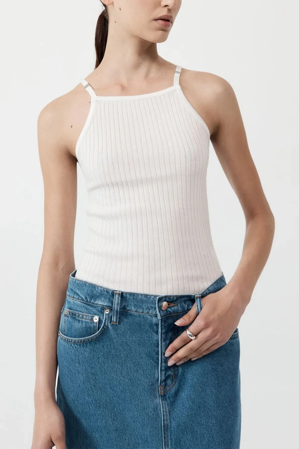 Square Tank in White