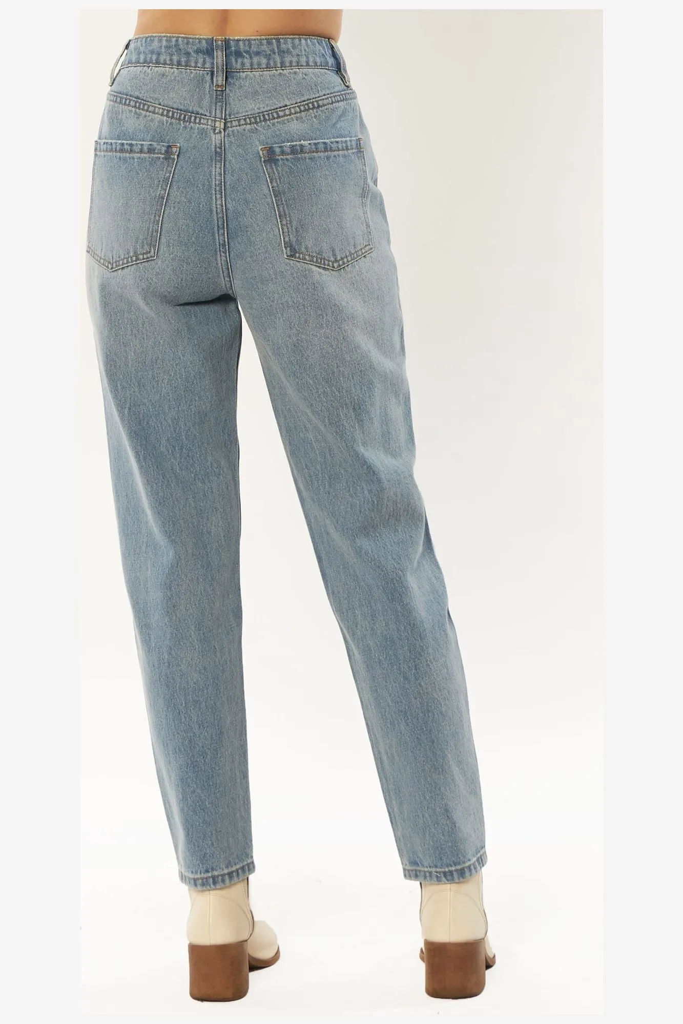 STELLA WOVEN DENIM PANT - INDIGO WASH