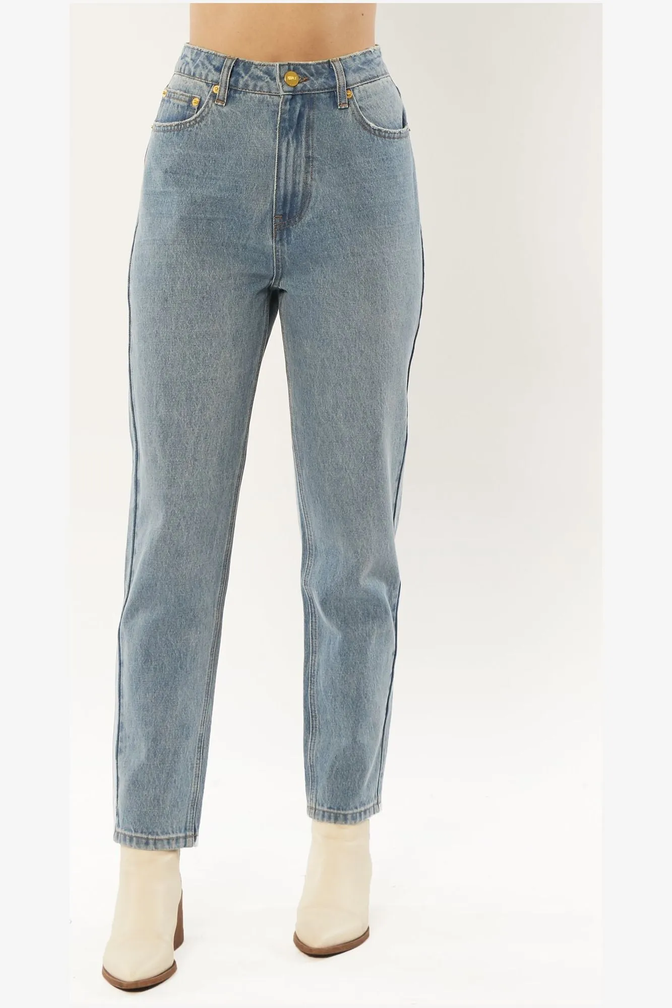 STELLA WOVEN DENIM PANT - INDIGO WASH