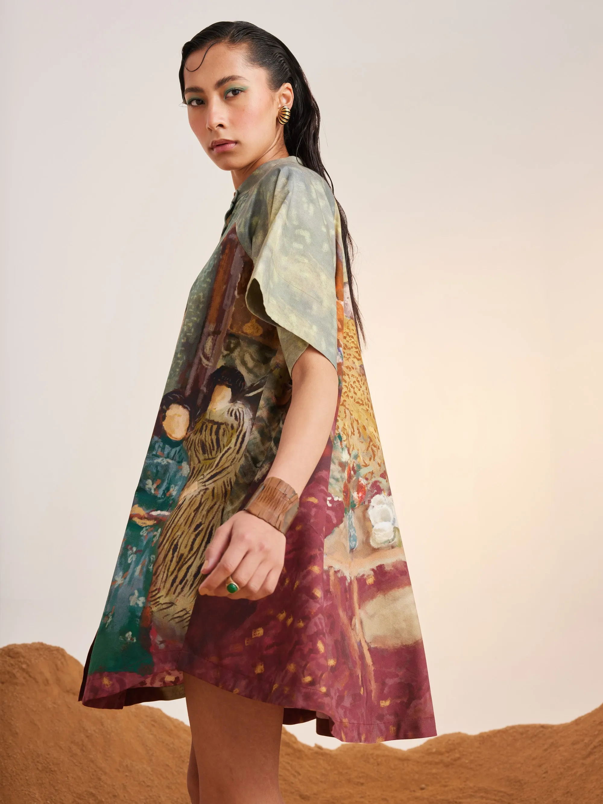 Summer Dress A-Line-High Tea-Cotton Satin-Ss25-Alined-Ht-Cord