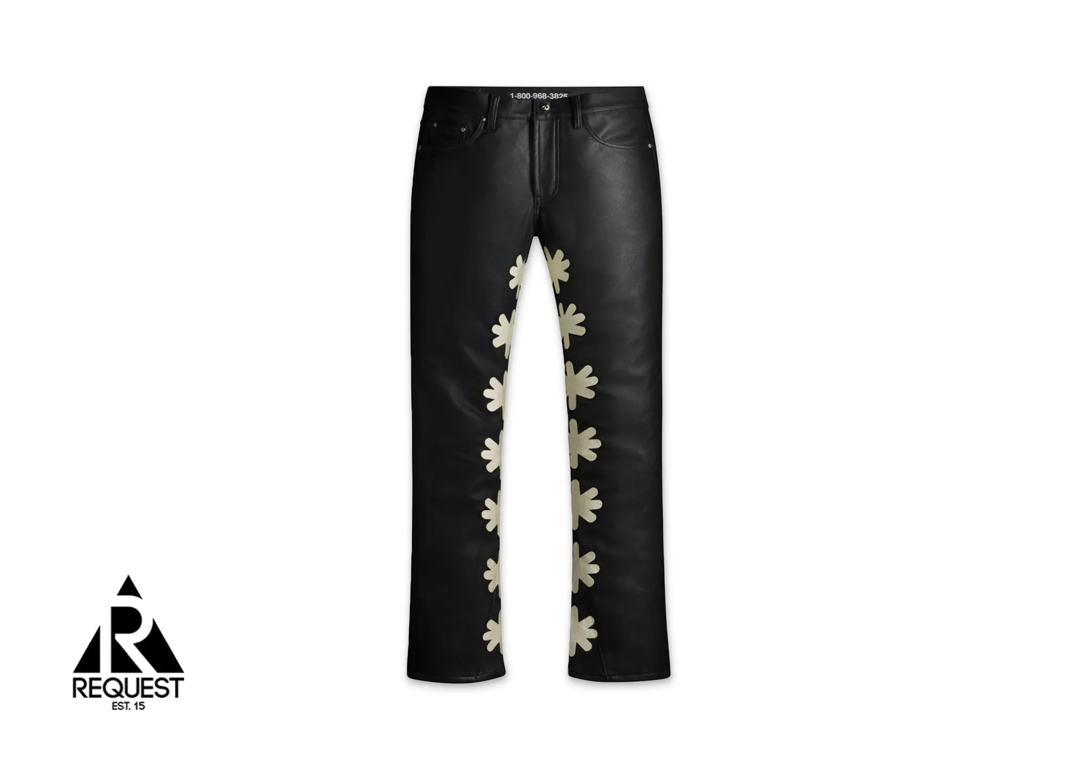 Sun Logo Leather Pants "Black/Off White"