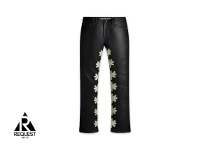 Sun Logo Leather Pants "Black/Off White"