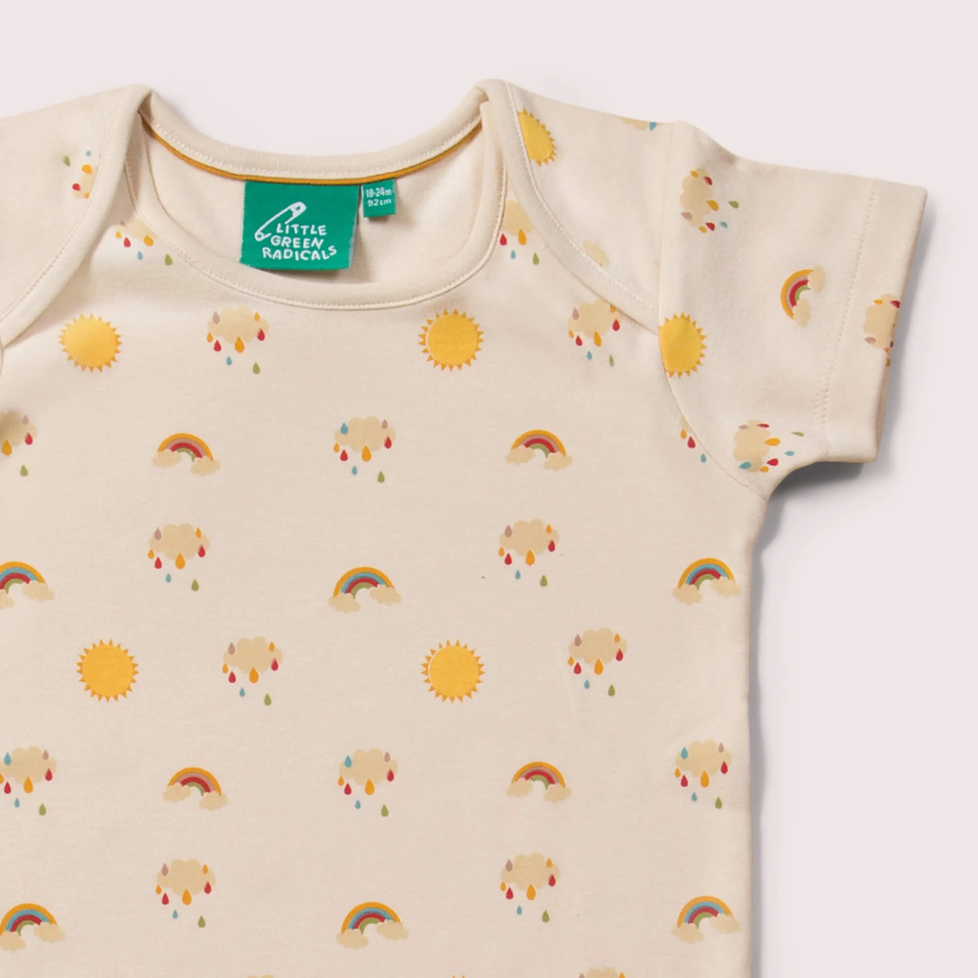Sunshine & Rainbows Organic Baby Bodysuit Set - 2 Pack