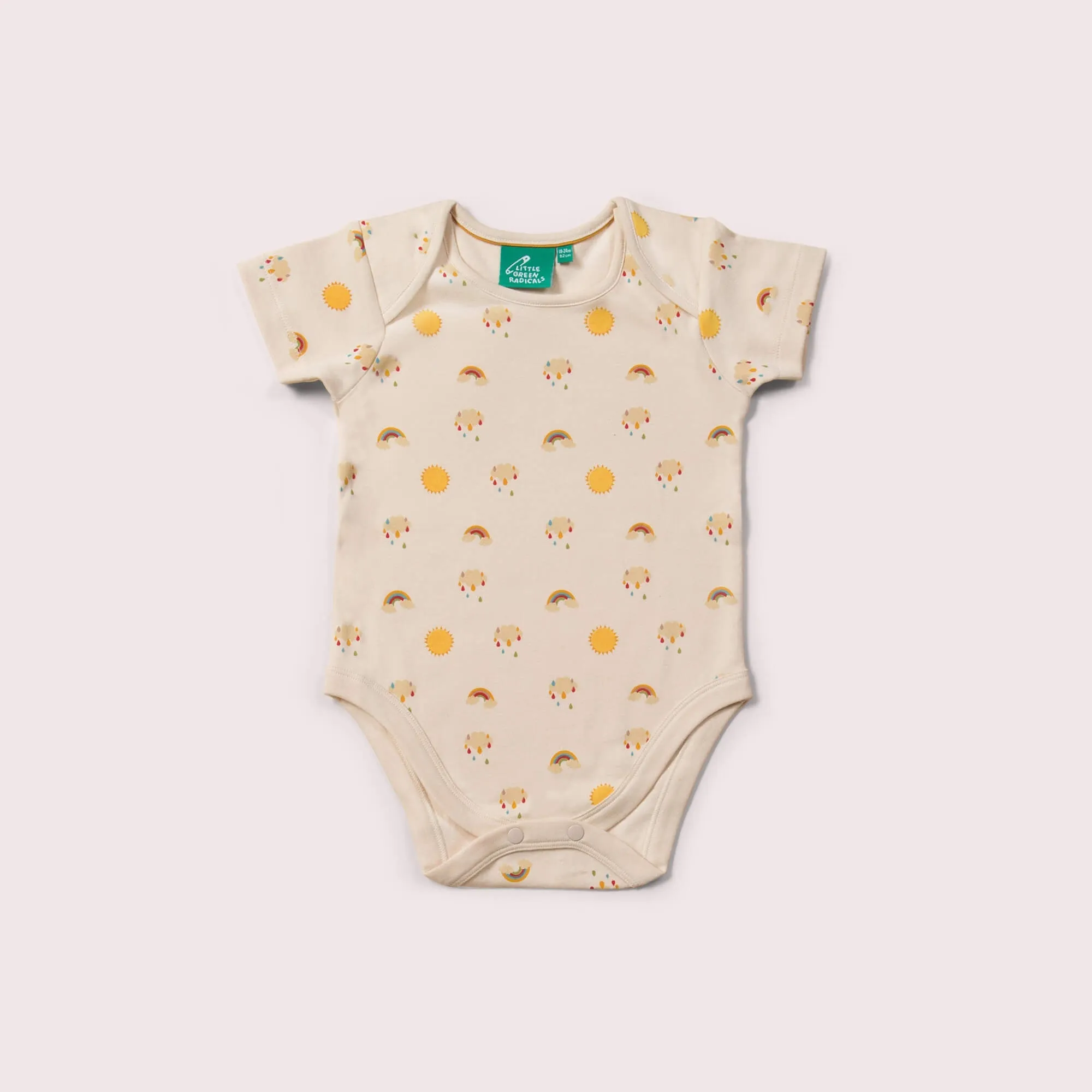 Sunshine & Rainbows Organic Baby Bodysuit Set - 2 Pack