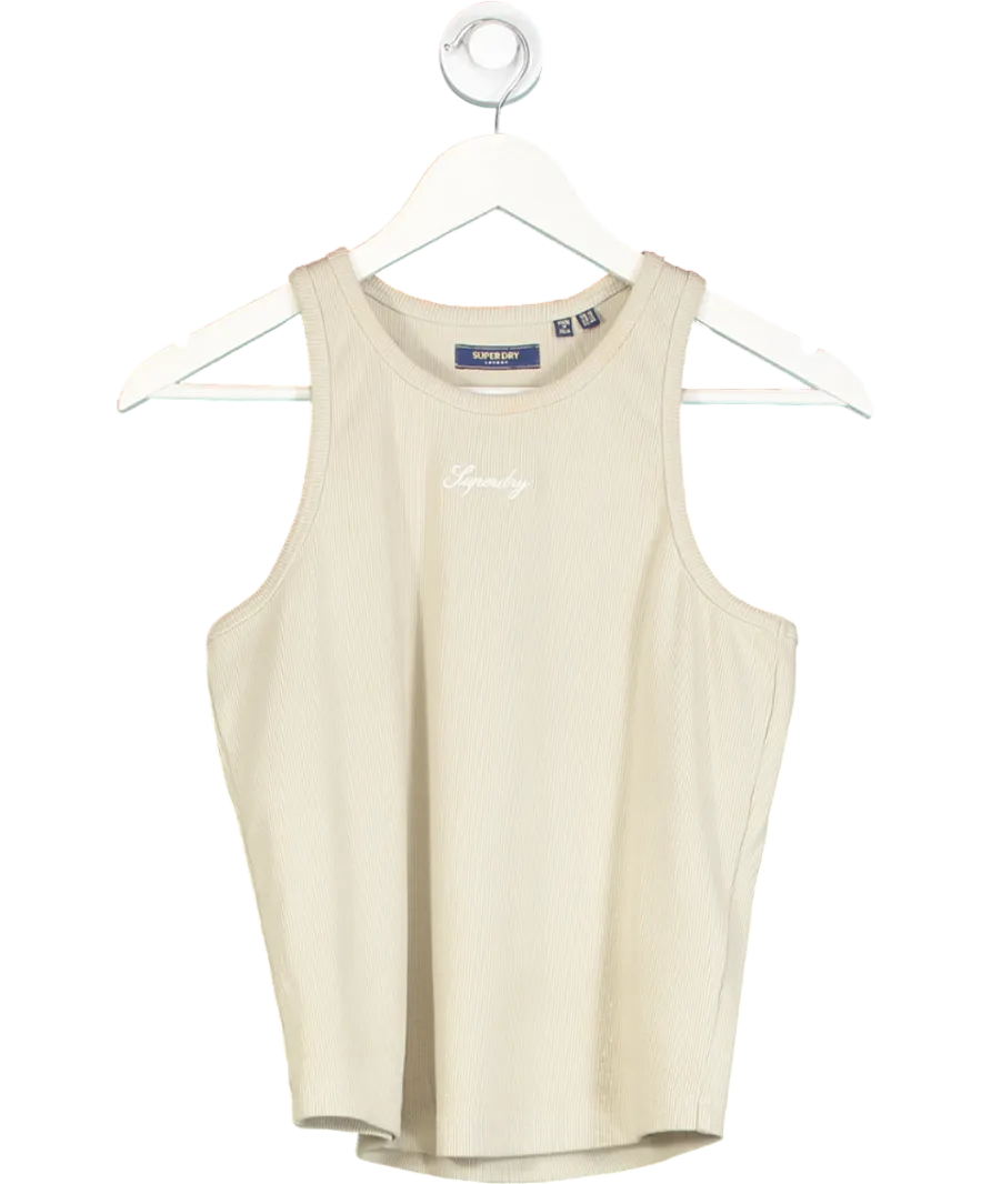 Superdry Beige Code Essential Tank Top UK 16