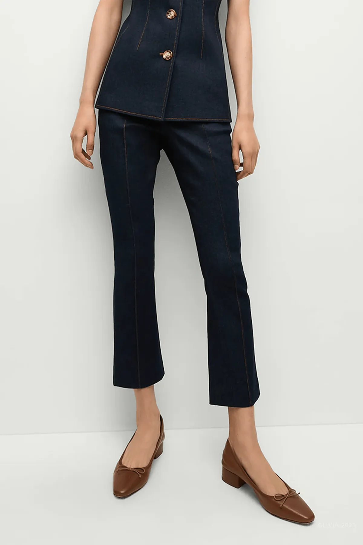 Tani Denim Pant in Dark Oxford