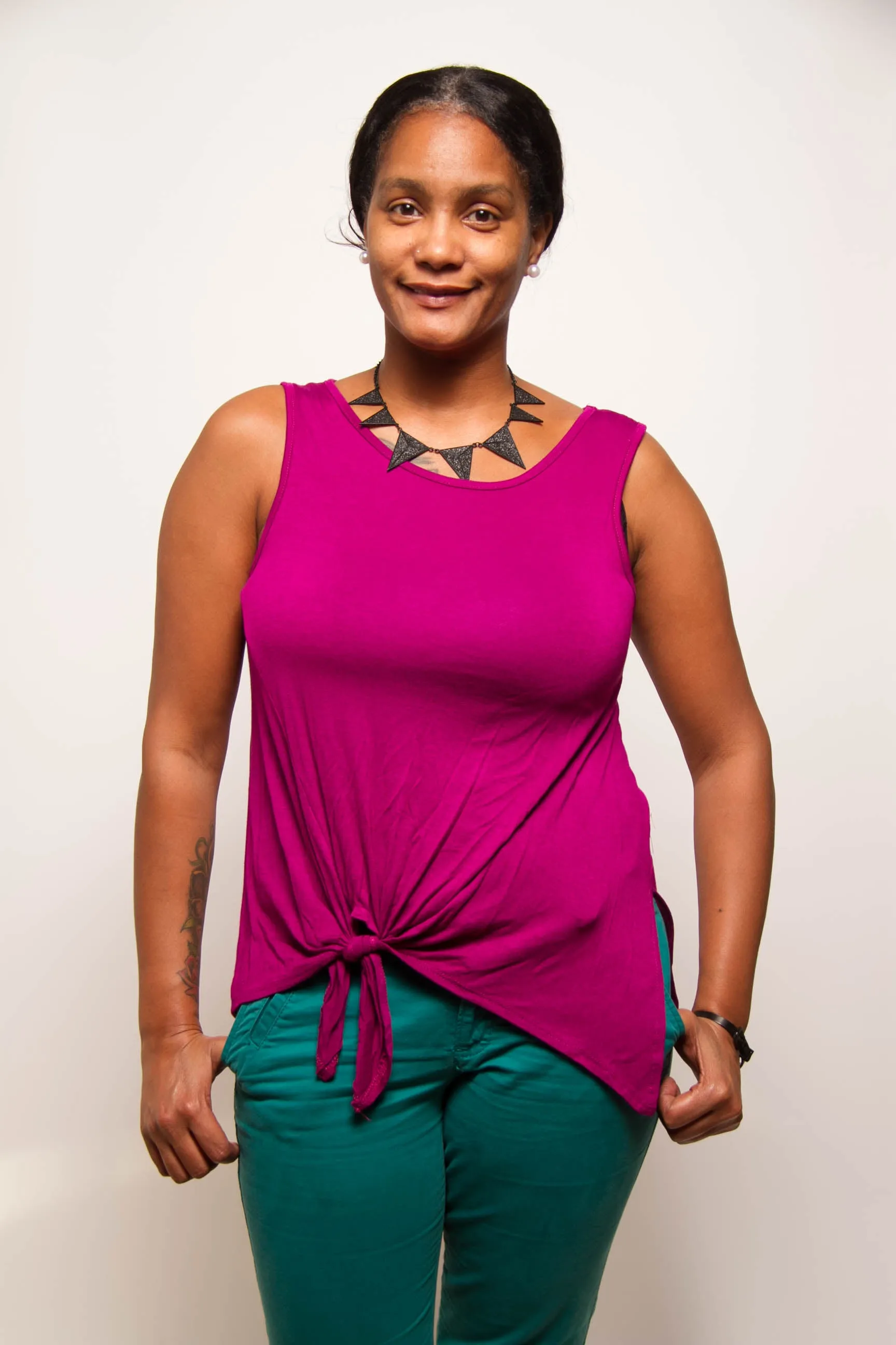 Tank Top with Tie Front