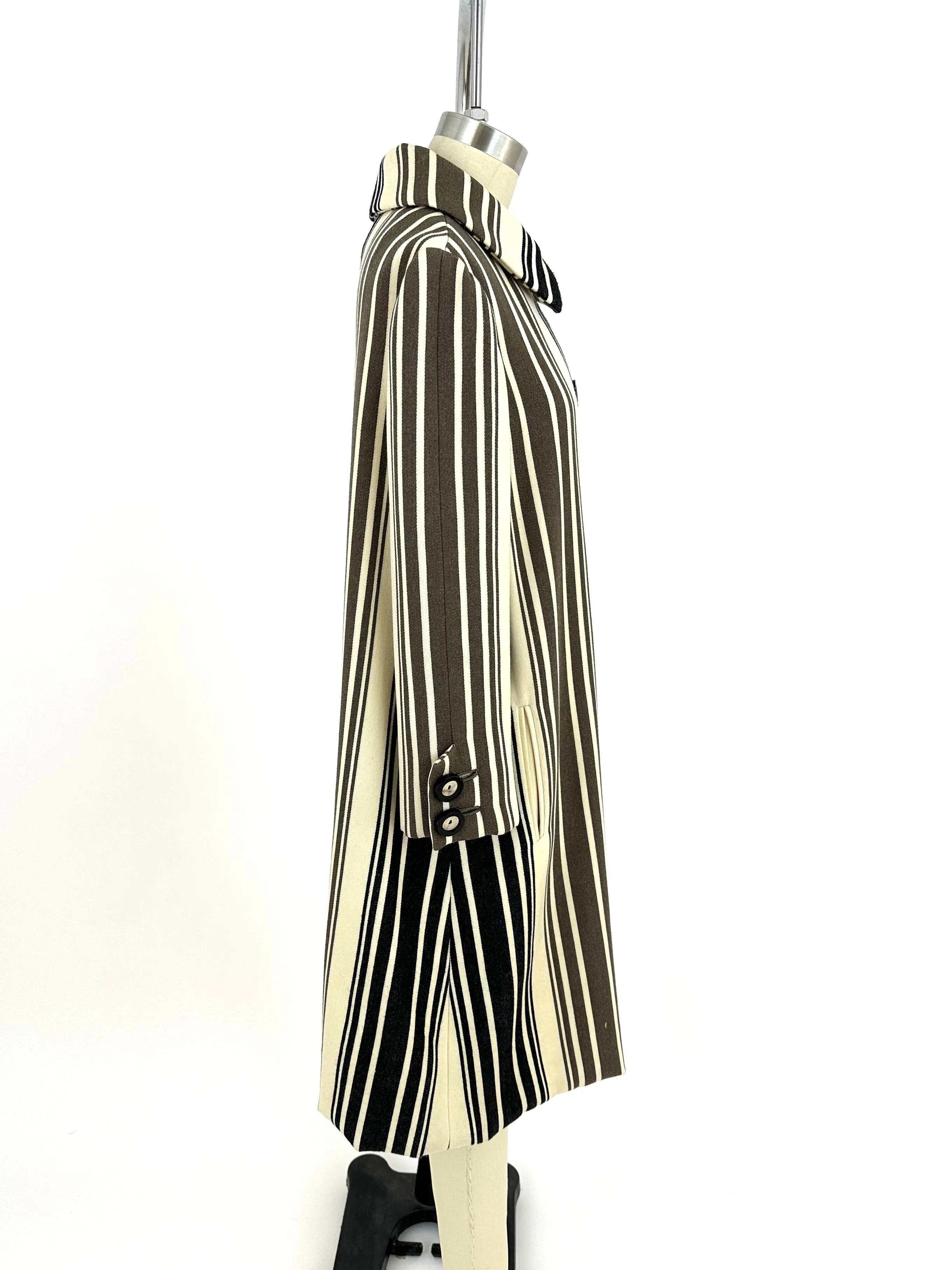 Teal Traina Wool Striped Dress