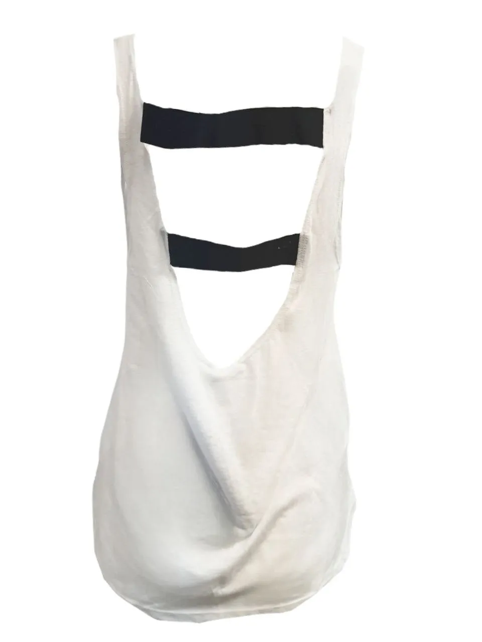 TEREZ Women's White Elastic Back Tank #43202848 NWT