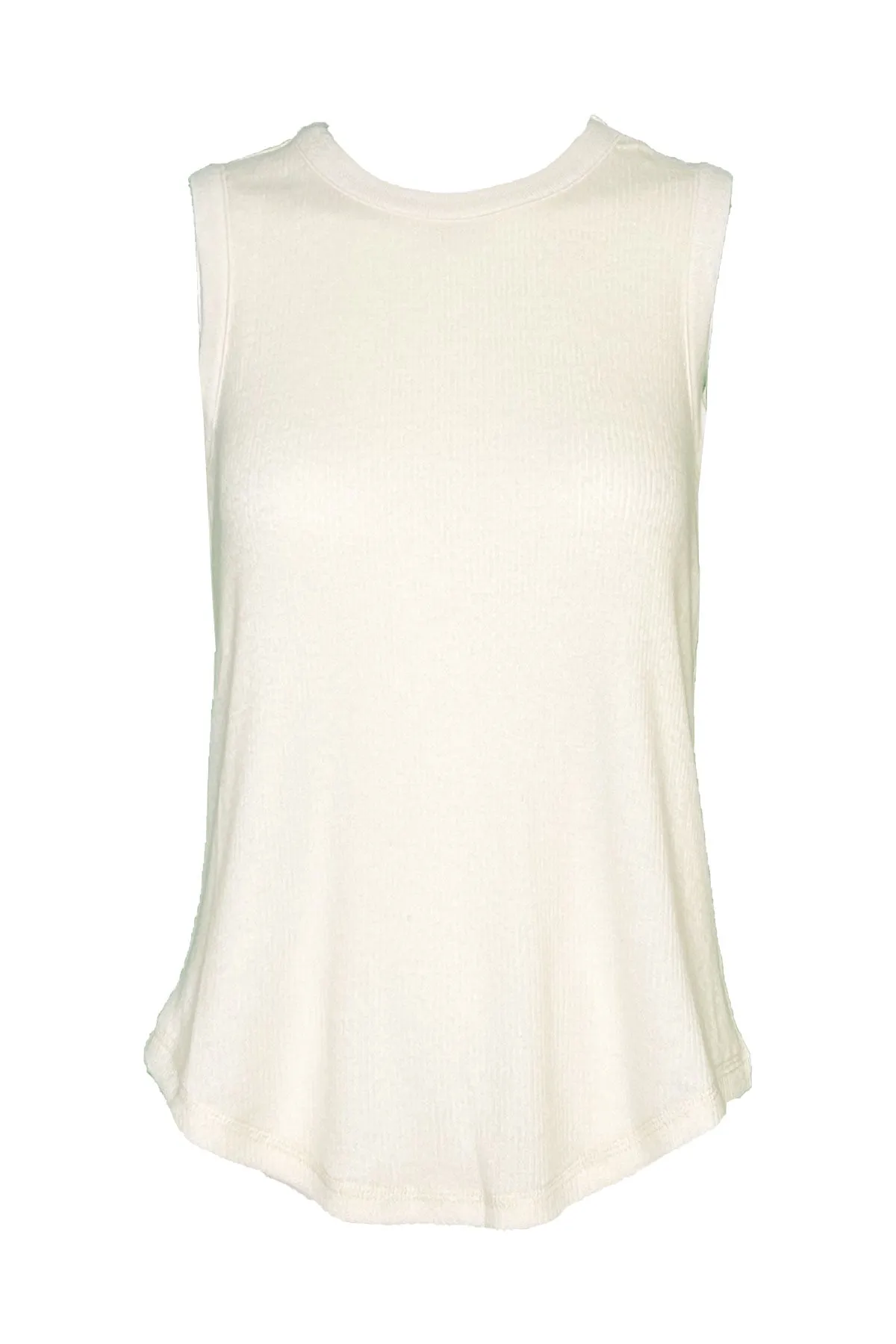 Textured Basics Tank Top in Stone
