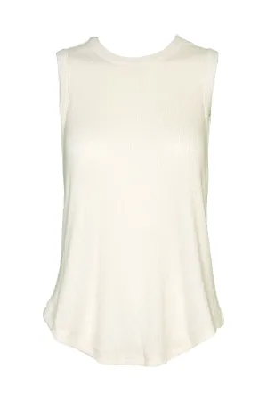 Textured Basics Tank Top in Stone