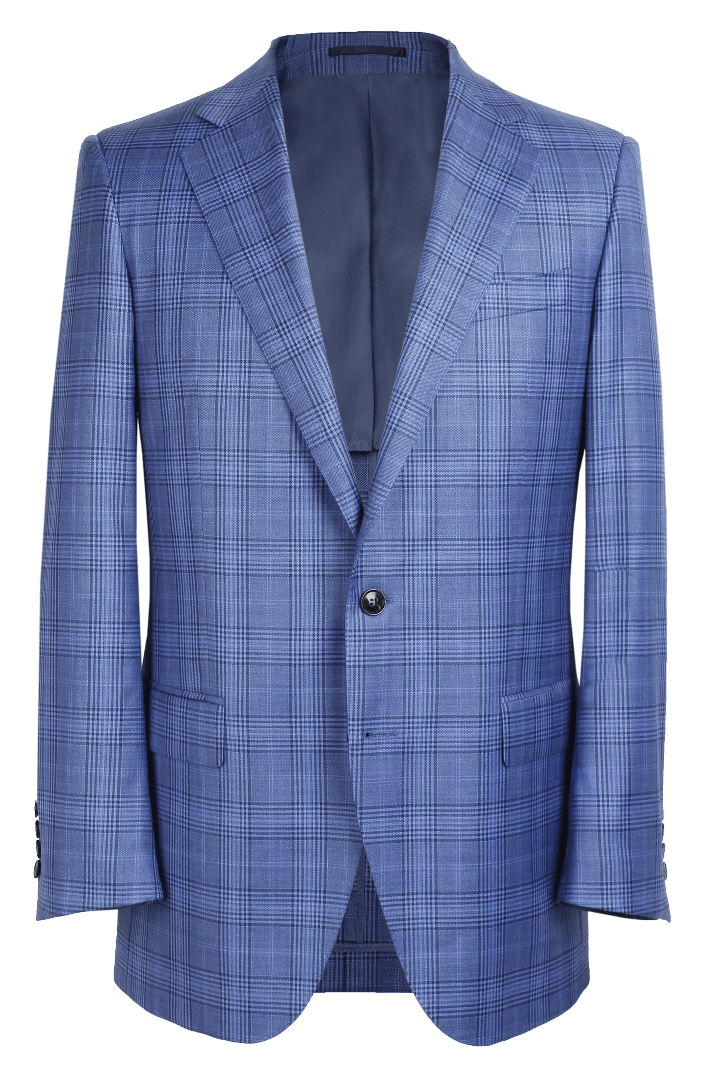 The Arnold Jacket - Loro Piana Royal Blue Glen Plaid