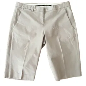 Theory khaki strtch md rise brmda shrts w frnt &amp; bk pckts SZ 10 preppy old money