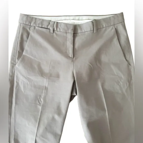 Theory khaki strtch md rise brmda shrts w frnt &amp; bk pckts SZ 10 preppy old money