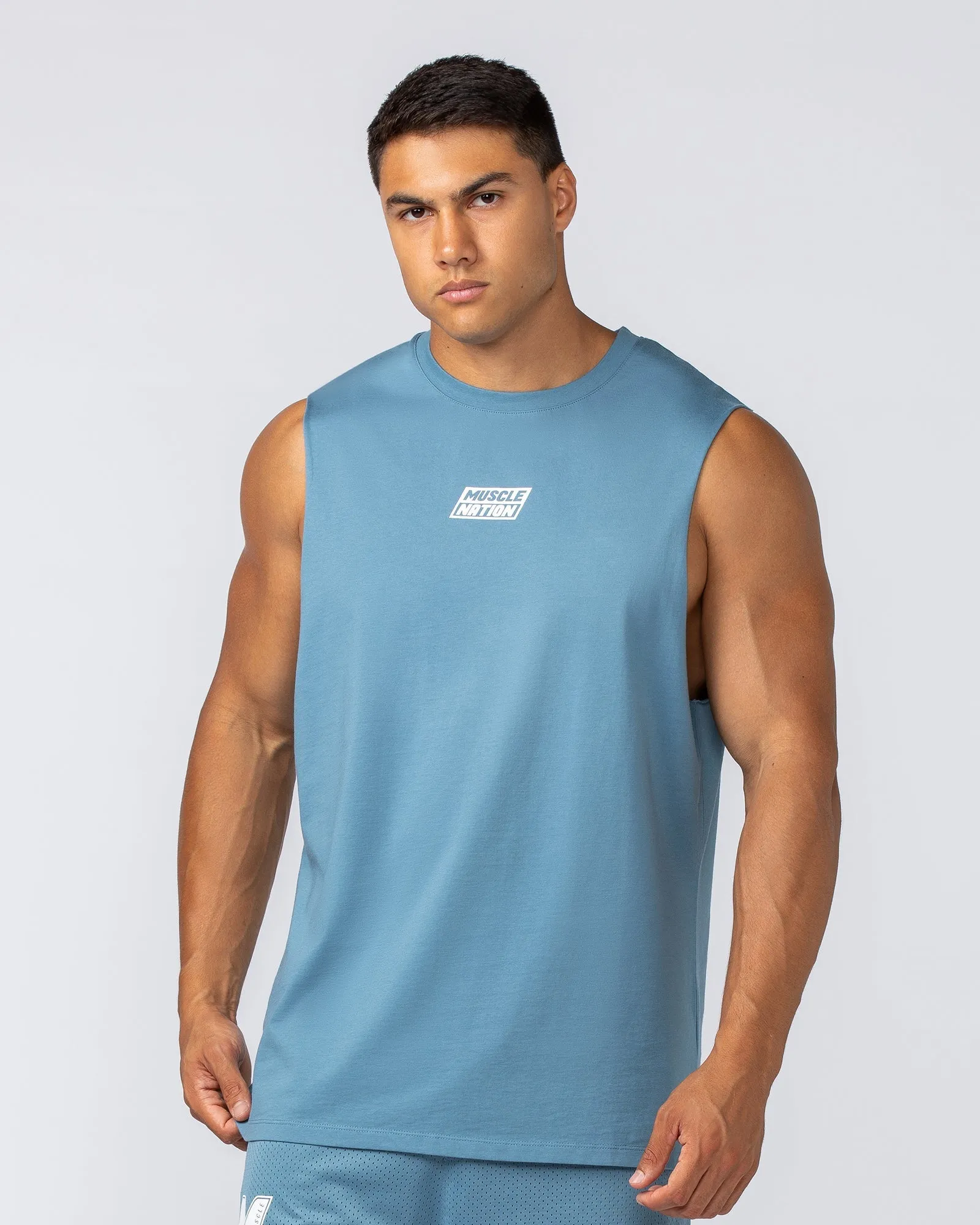 Throwback Training Tank - Pale Thunder