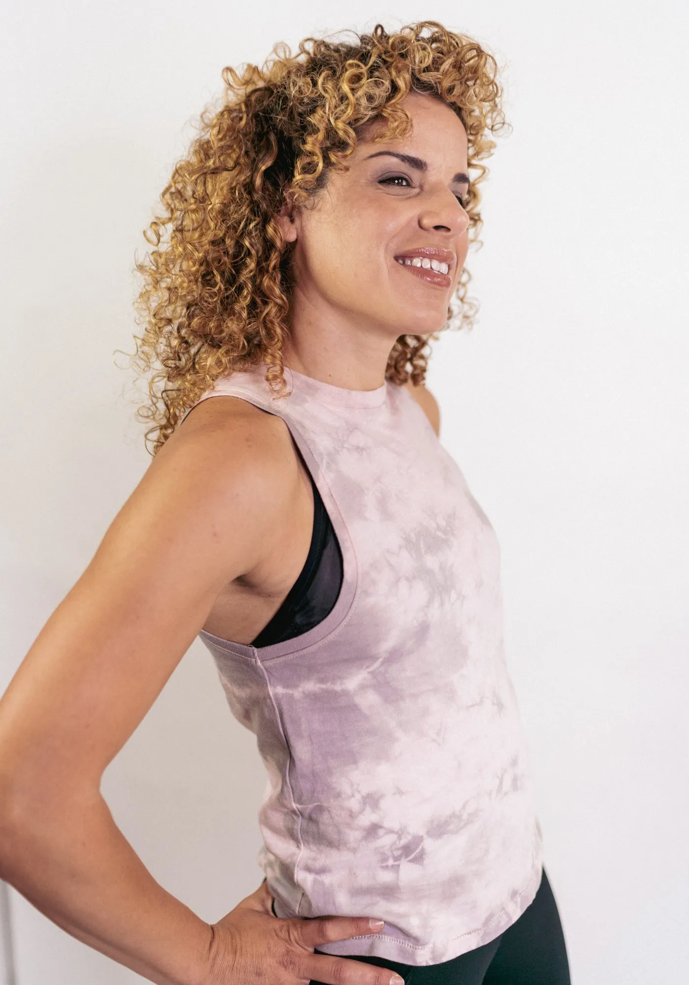 Tie-Dye Lands End Tank – Pink Stone